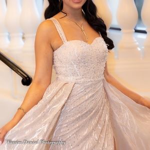 Mac Duggal gown with overskirt